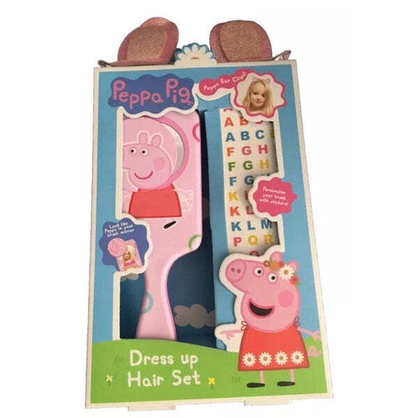 Set regalo di 3 pezzi per capelli di Peppa Pig