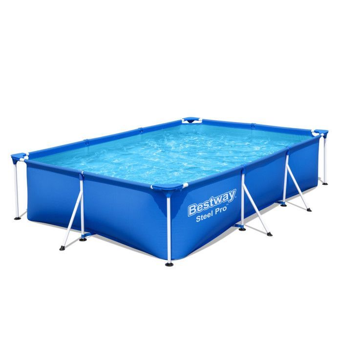 Piscina Tubular Acima do Solo BESTWAY - Steel Pro™ - 300 x 201 x 66 cm - Retangular
