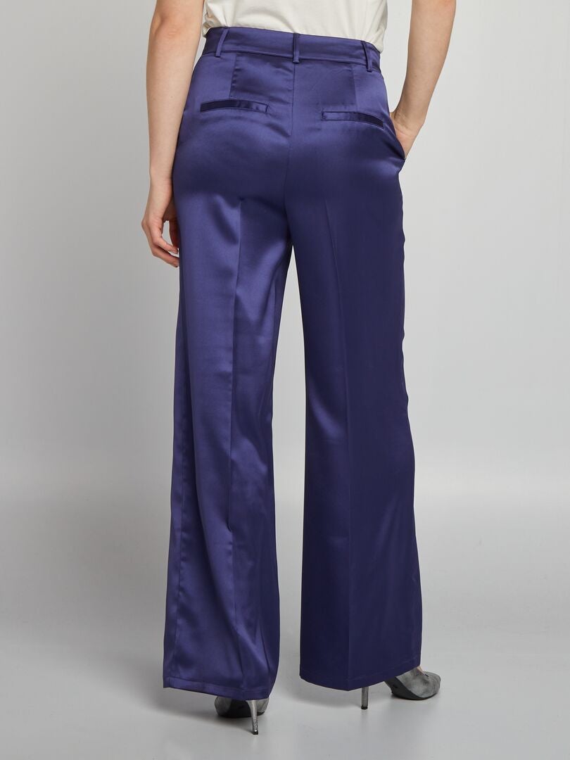 Pantalones de satén - AZUL
