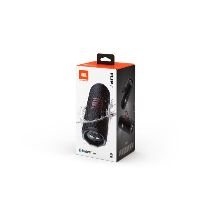Portable speaker - JBL Flip 7 - Black - Waterproof and drop-resistant