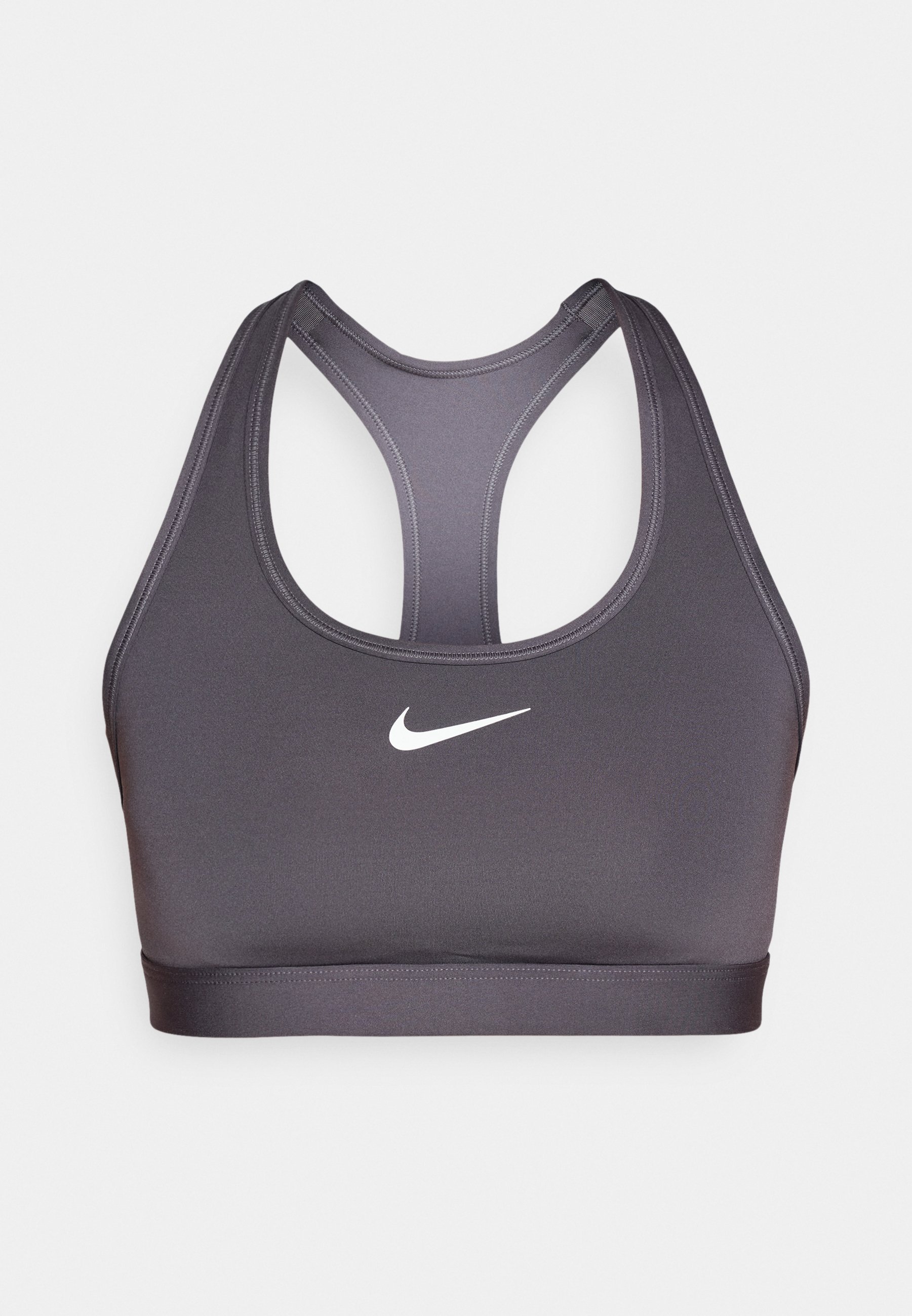 Nike Performance BRA - Keskmise toega spordirinnahoidja - äikesehall/valge