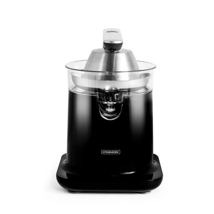 Kitchencook dubbele citruspers met roestvrijstalen filter, zwart