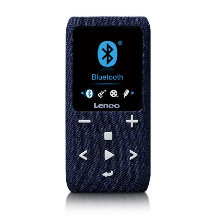Lenco Xemio-861BU - Leitor de MP3/MP4 com Bluetooth® e entrada para cartão micro SD de 8 GB - Azul