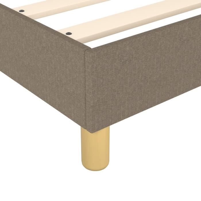 Sommier à ressorts de lit - CUQUE - Taupe - 200x200 cm - Tissu