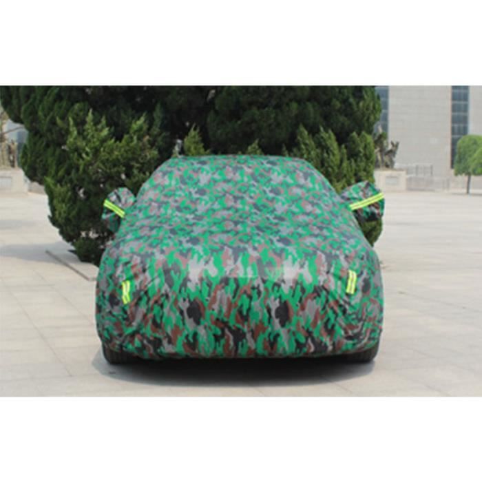 Funda para coche - LEOCLOTHO - Camuflaje verde - Talla única - Tejido suave