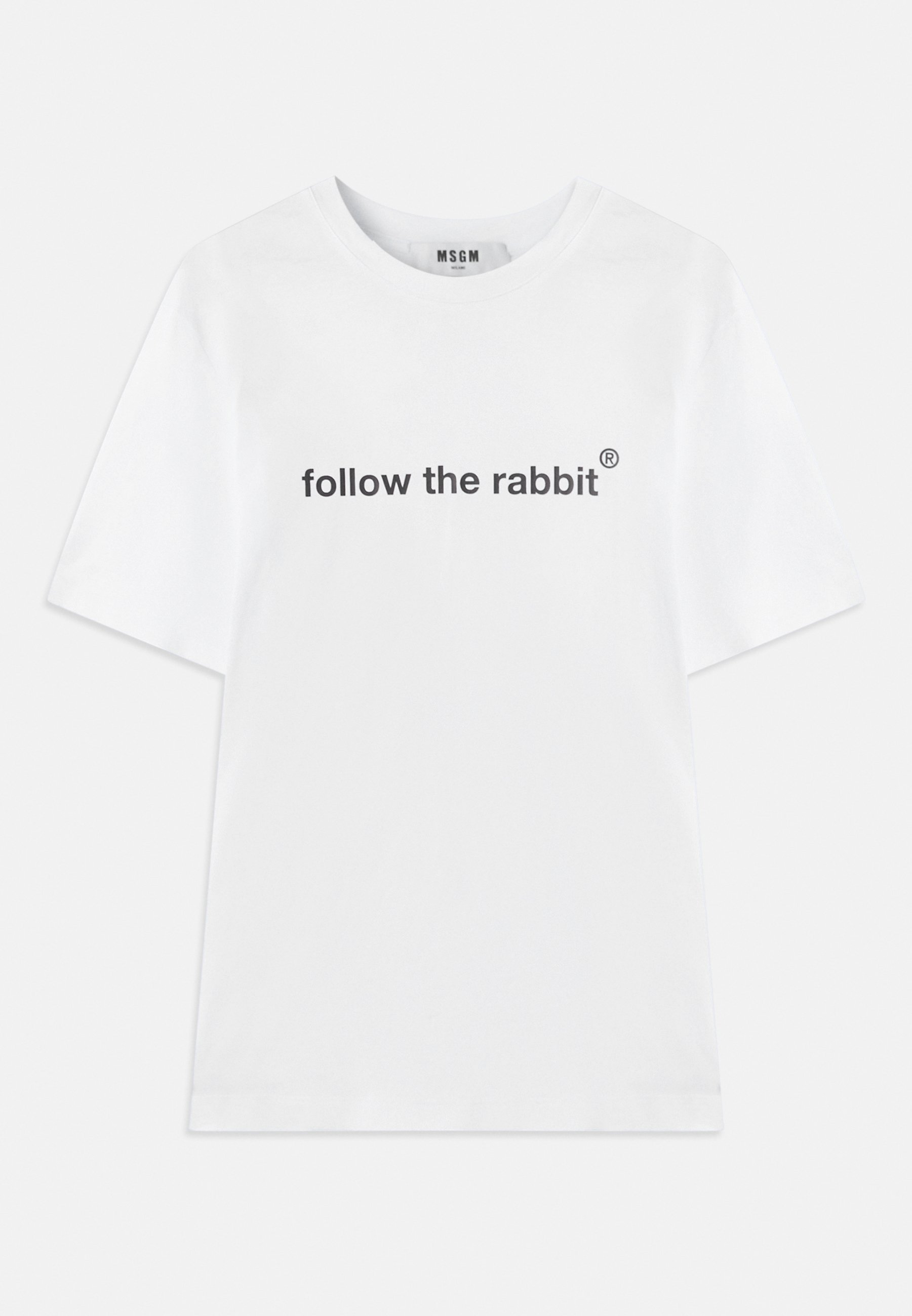 Camiseta MSGM Print - branca ótica
