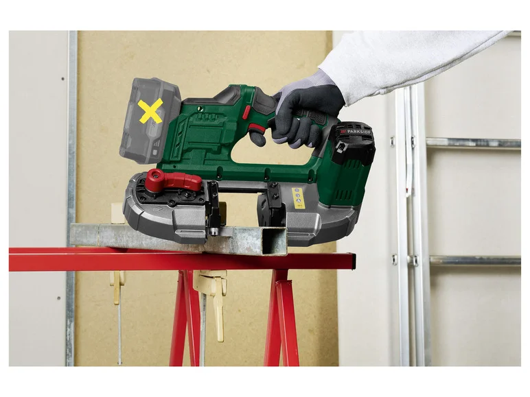 Serra de fita sem fio PARKSIDE® PMBA 20-Li B2, 20V