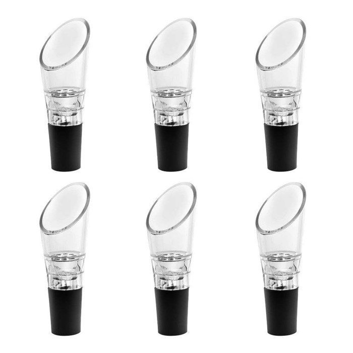Aireador y vertedor de vino de 2 piezas, elegante decantador con efecto Bernoulli, accesorio para oxigenar vinos tintos y blancos, ideal para etiquetas.