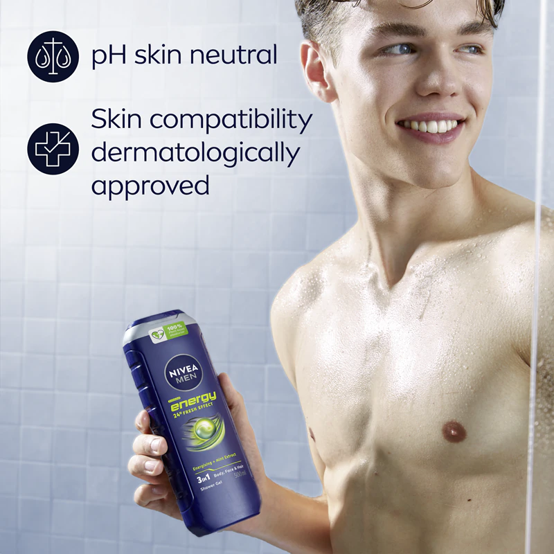Gel de banho NIVEA MEN Energy para homens