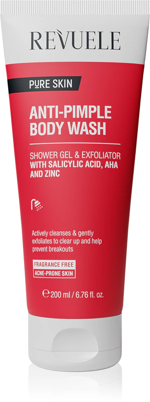 Revuele Pure Skin Exfoliačný sprchový gél proti akné