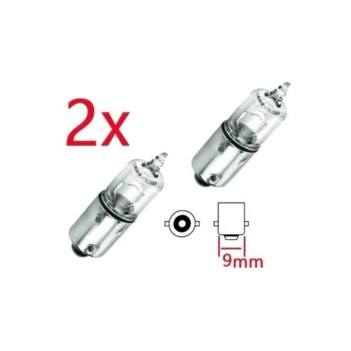 2 bombillas BA9S de 12 V y 10 W para aros de luz tipo 