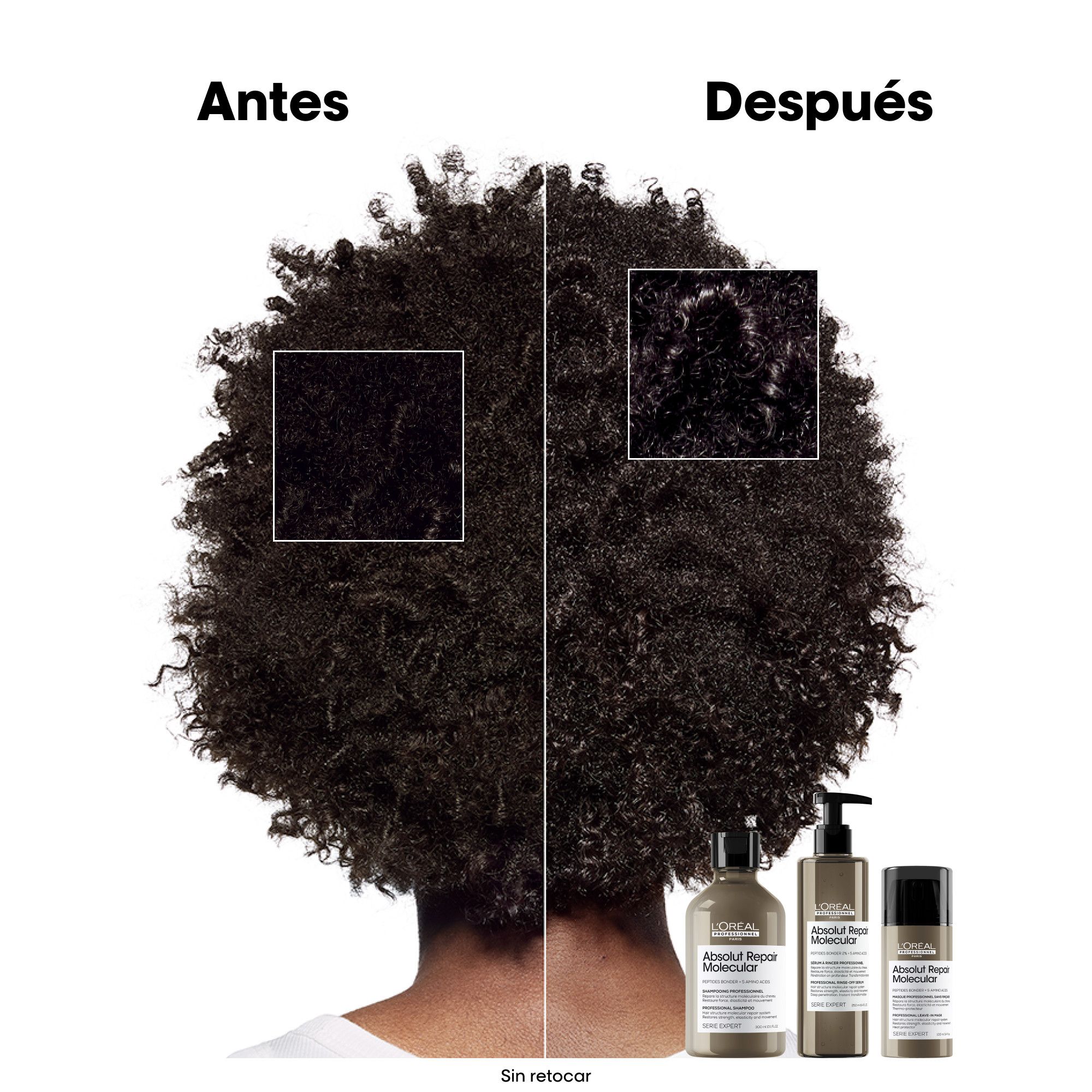 Absolut Repair Molecular sulfate-free šampūna Serie Expert uzpilde Salonu šampūni