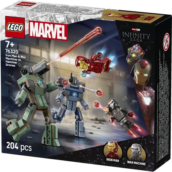 LEGO Marvel 76320 Iron Man a War Machine vs. Hammer Drones