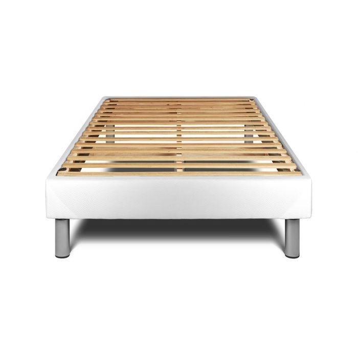 Ensemble Matelas Sommier 90x200 cm - Vital Relax Blanc
