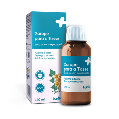 Wells Xarope para a Tosse Seca e Expetoração Acalma a Tosse de Adultos e Crianças 120 ml 120 ml