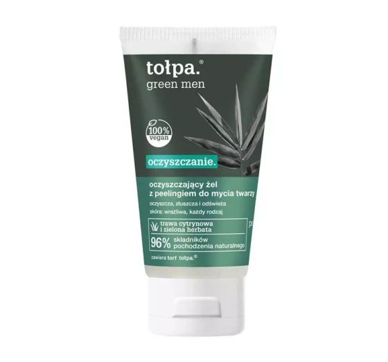 Tołpa Green Men oczyszczanie oczyszczający żel z peelingiem do mycia twarzy 150ml