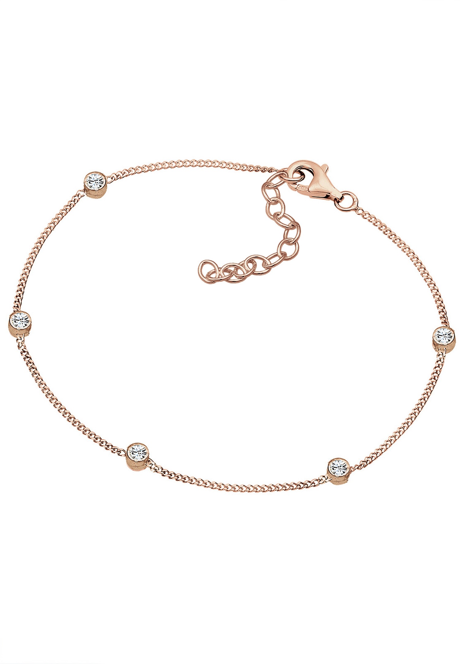 Elli Femmes Basic Moderne avec cristaux en argent sterling 925