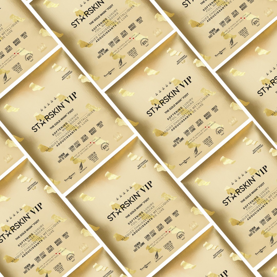 STARSKIN® The Gold Mask™ Maska za stopala u platnu – 1 komad