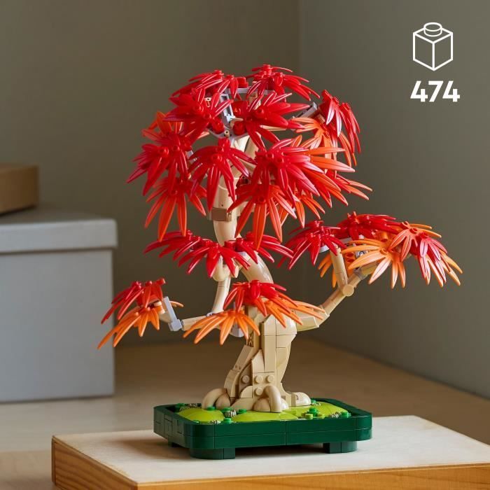 LEGO Botanicals 10348 Bonsaï d’Érable Rouge du Japon - Kit de Construction pour Adulte