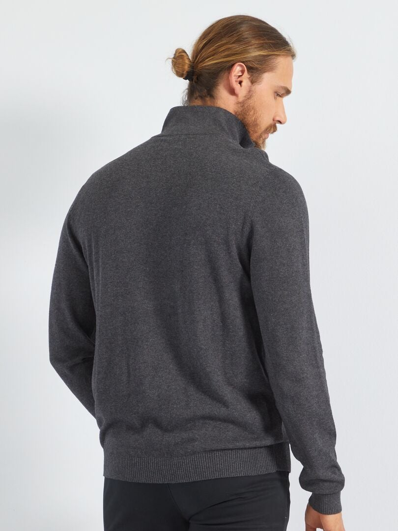 Sweter z golfem 'Produkt' - SZARY
