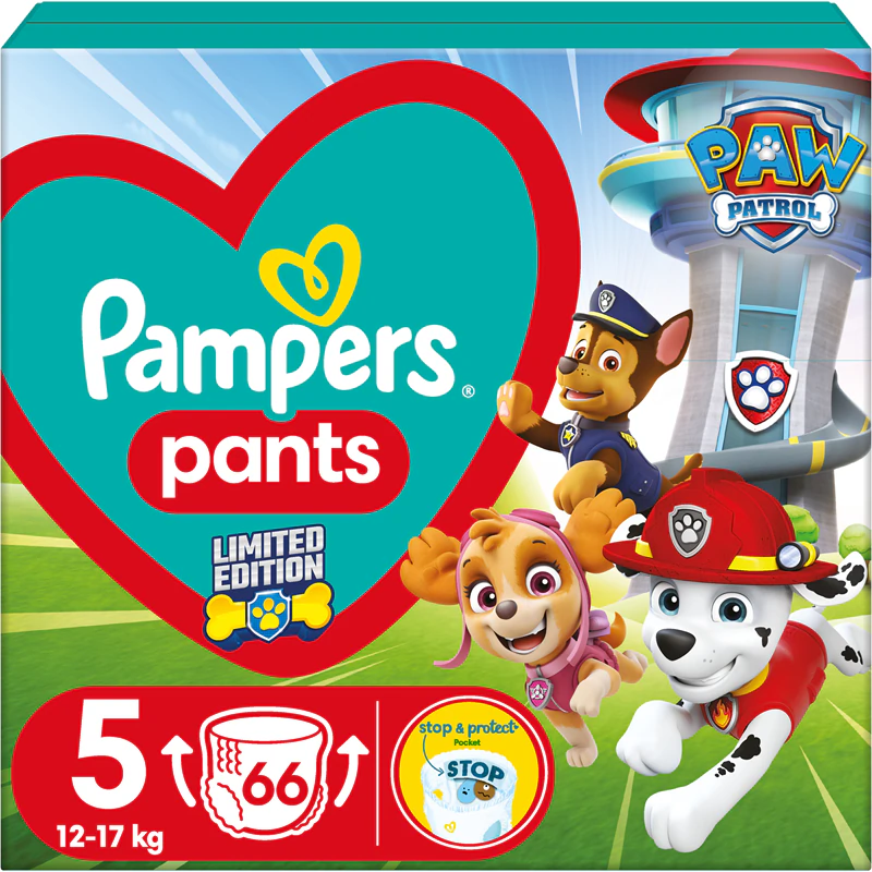 Fraldas descartáveis Pampers Pants Paw Patrol tamanho 5