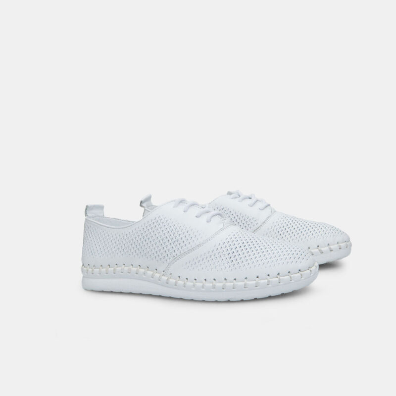 Damskie skórzane buty sznurowane