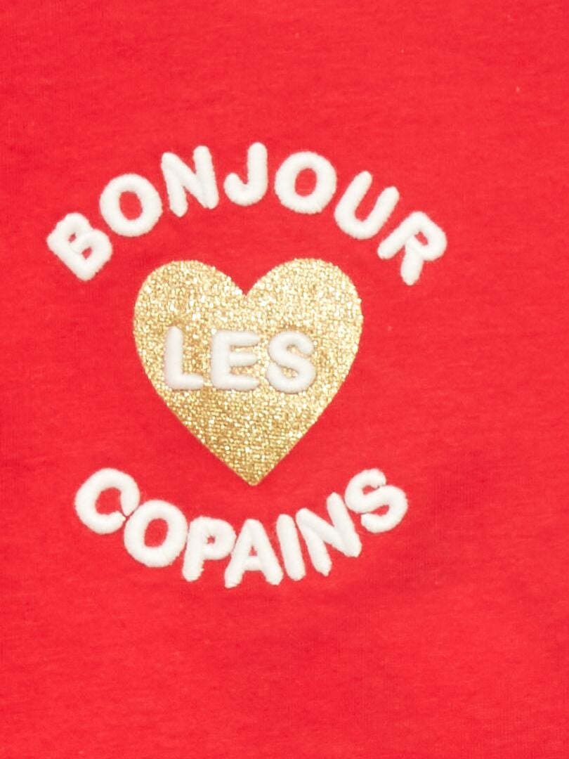T-shirt met lange mouwen - Rood