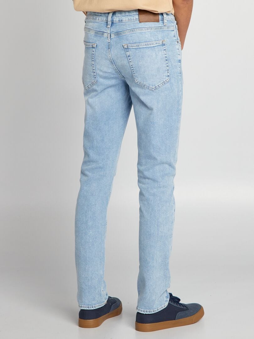 Nauwe denim broek met 5 zakken - BLAUW