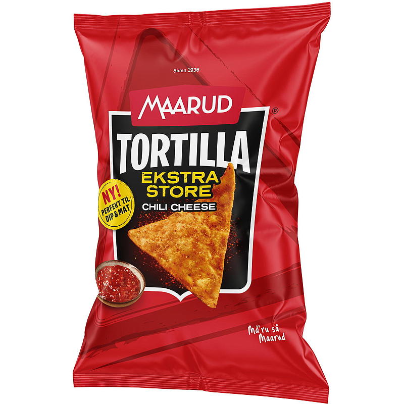 Maarud Tortilla 140 g Extra grote chilikaas