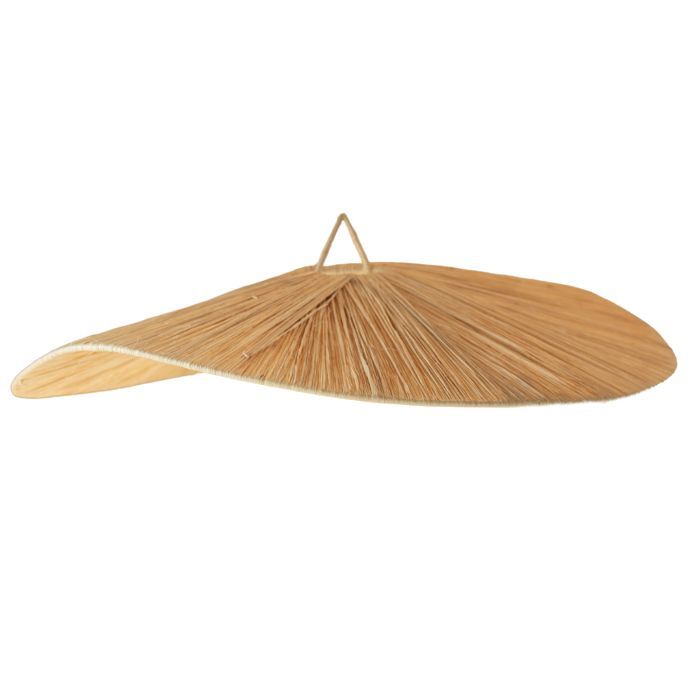 Abat-jour parasol raphia volanté Naturel 72x72x20 cm
