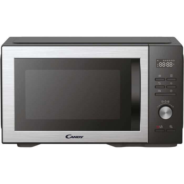 Horno microondas Candy Essenza CMWA32EDLB de 1000 W y 32 L, digital, con función de descongelación y autolimpieza, cavidad de acero inoxidable y plato giratorio.