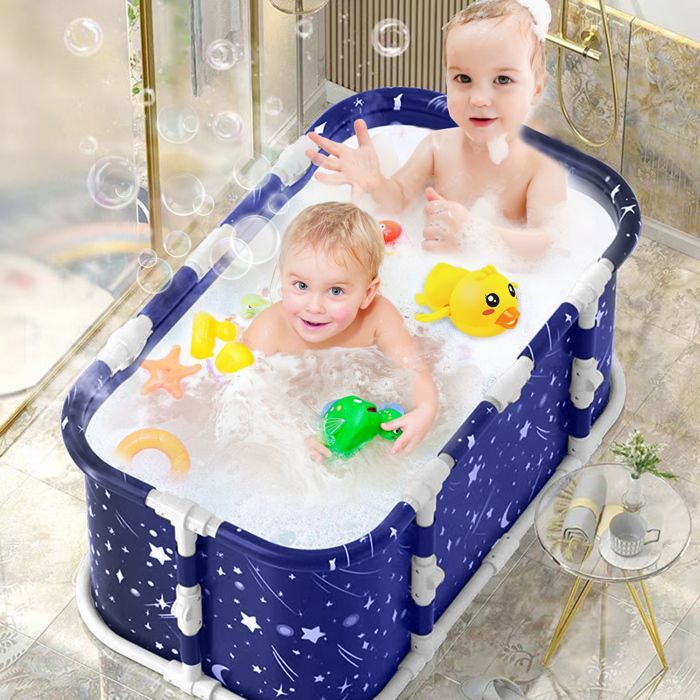 Große, faltbare Badewanne – freistehend – Kunststoffrahmen – für Kinder und Erwachsene
