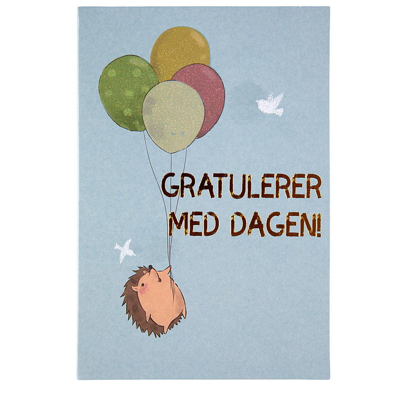 Kort pinnsvin og ballonger