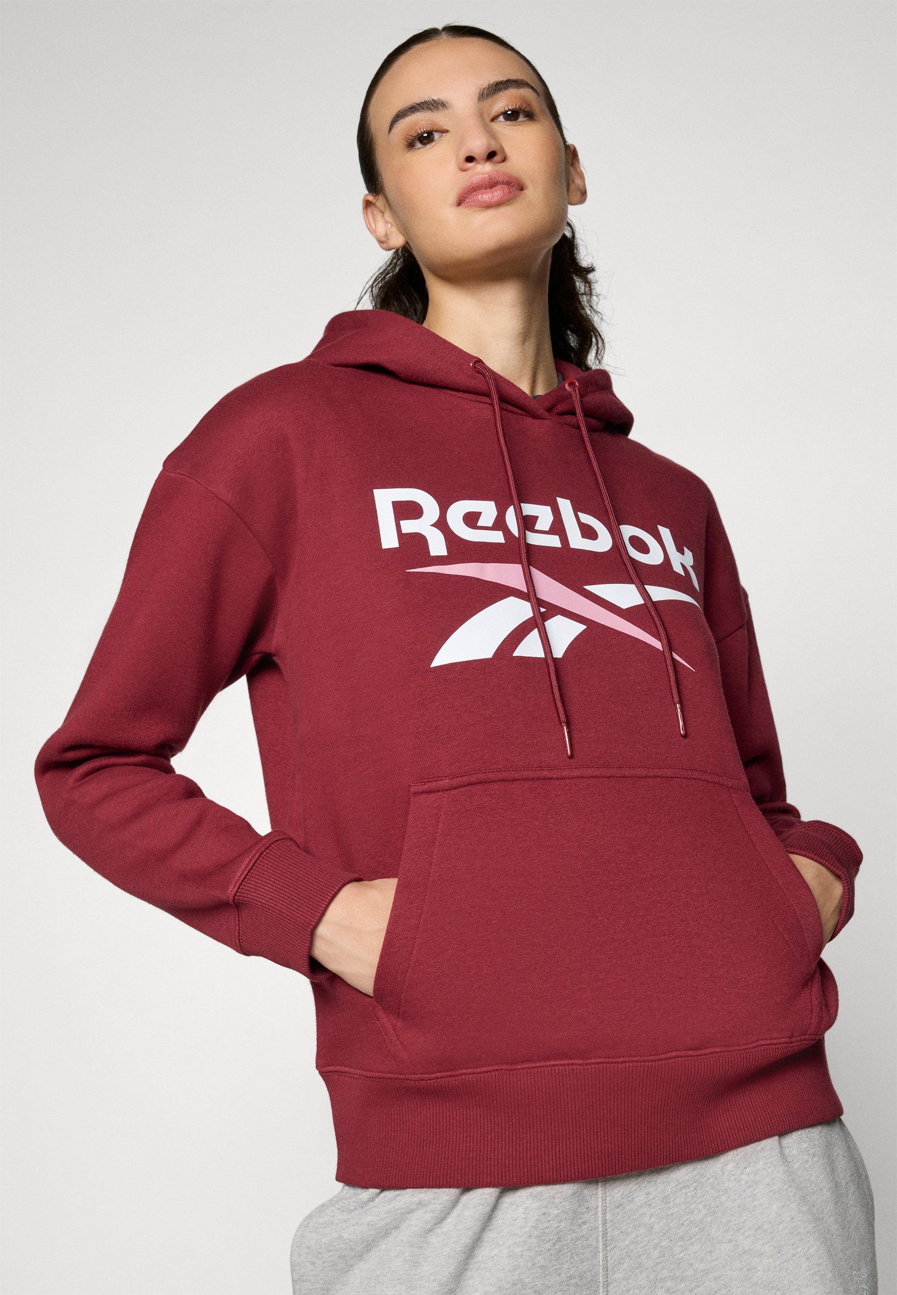 Reebok COLOR LOGO HOODIE - Hoodie - klassisches Burgunderrot