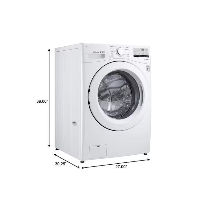 LG 4,5-Kubikfuß-Frontlader-Waschmaschine mit hoher Energieeffizienz (Weiß) ENERGY STAR