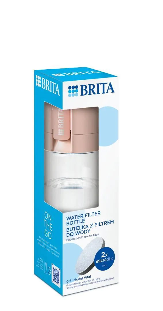 Brita Vital Pastelowa Brzoskwinia - Butelka z filtrem 1 szt.