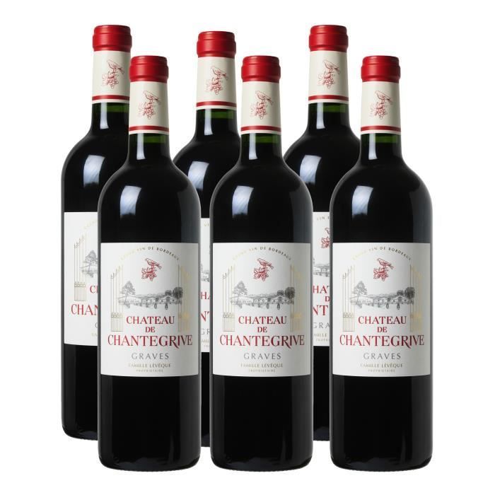 CHÂTEAU DE CHANTEGRIVE ROUGE 2014 - GRAVES ROUGE - LOT DE 6X75CL