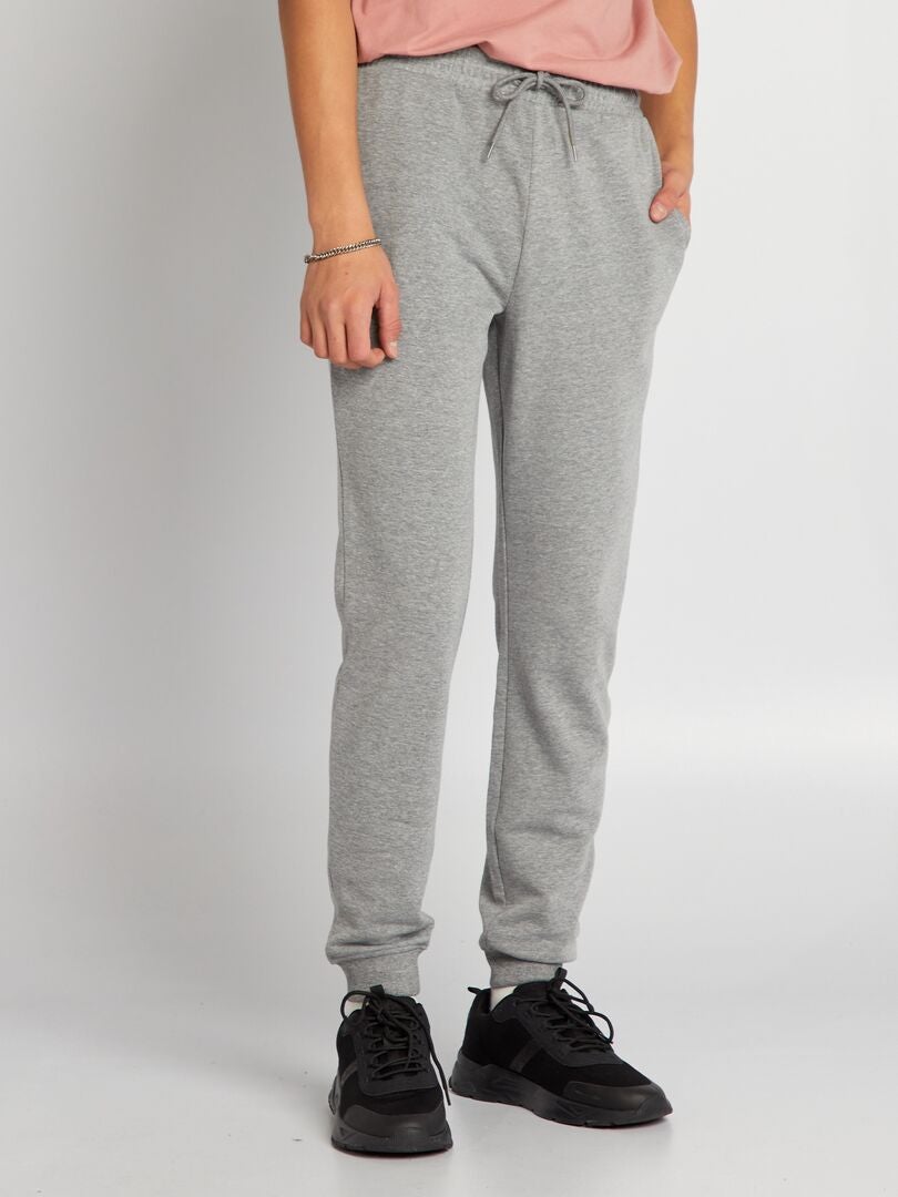 Eenvoudige effen joggingbroek - GRIJS