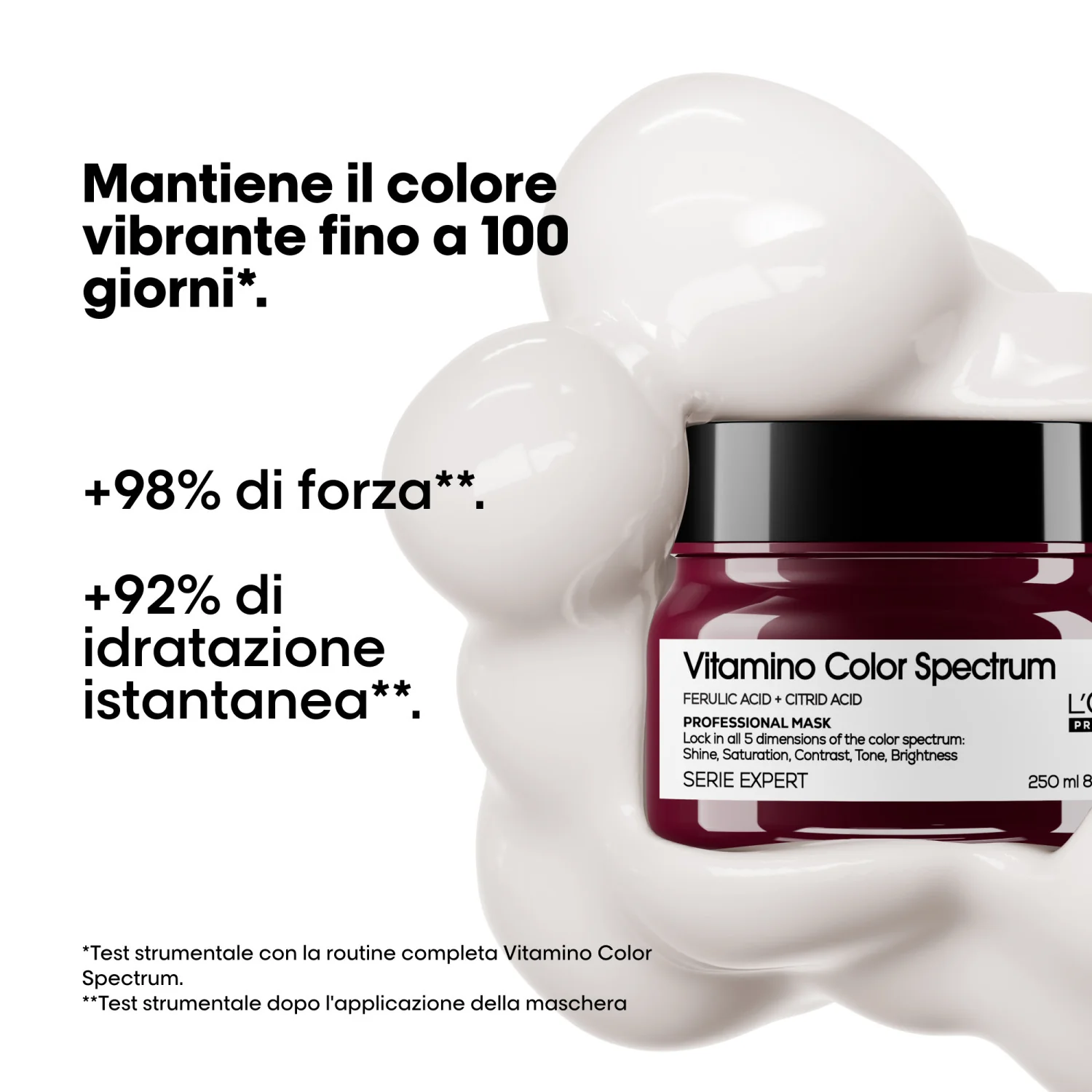 SERIE EXPERT New Vitamino Color Spectrum Maschera - Maschera Protezione Colore Capelli, Maschera Idratante Capelli