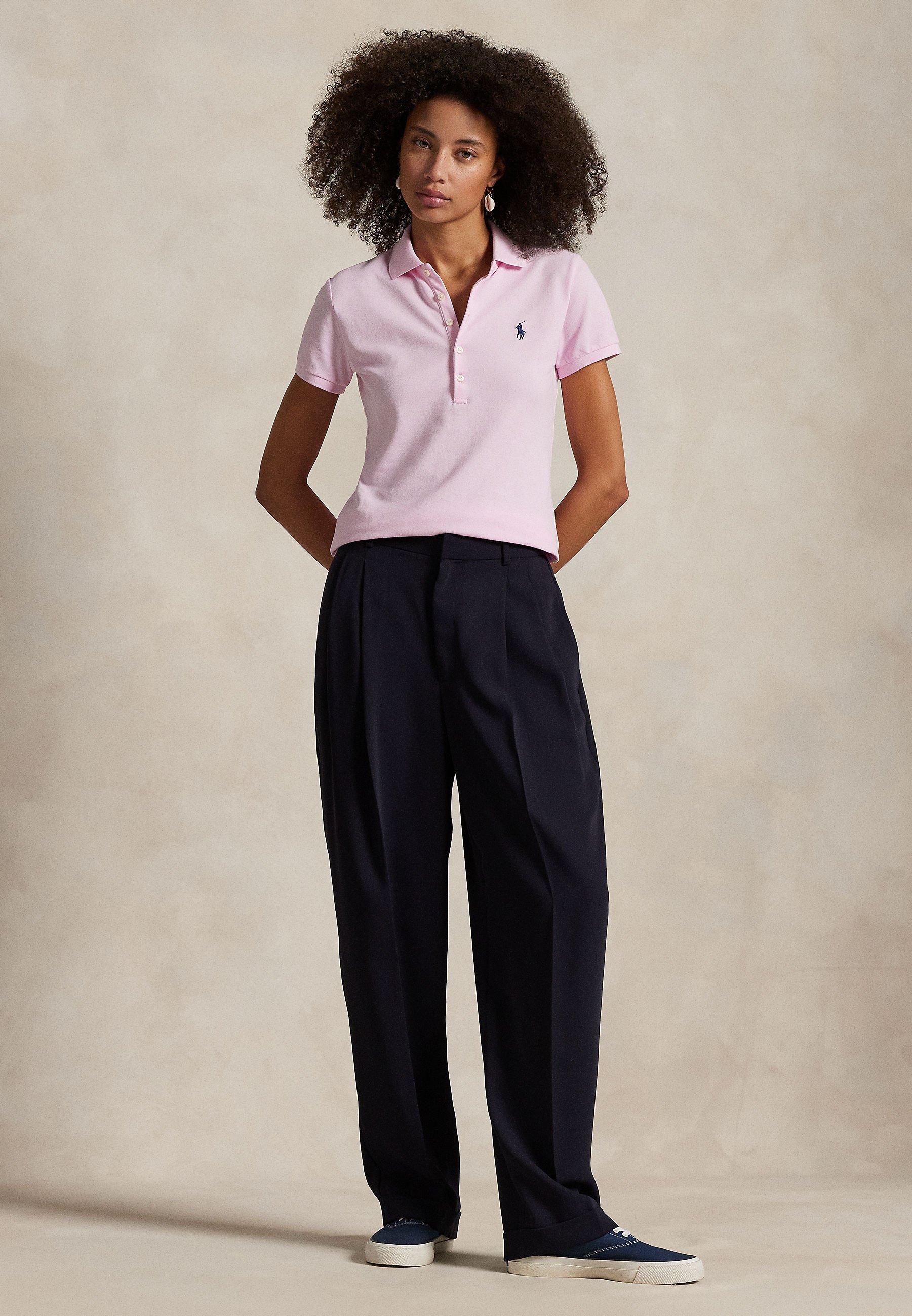 Polo Ralph Lauren JULIE SLIM manches courtes - Polo rose country club