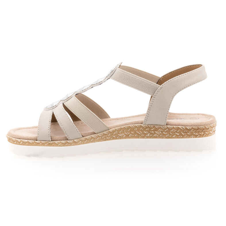 Sandálias femininas bege / Sapatos de bico aberto