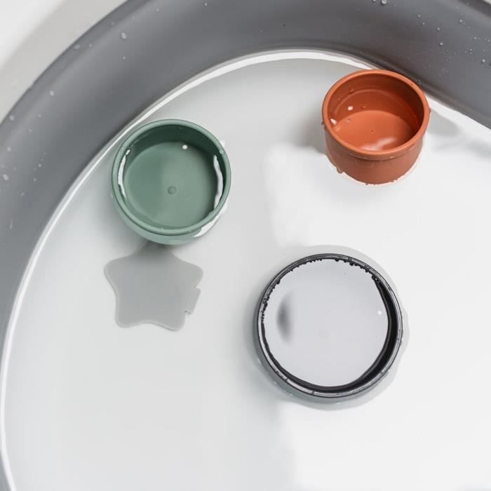 Giocattoli da bagno - THERMOBABY - Impilabili - Colorati ed educativi a partire dai 10 mesi