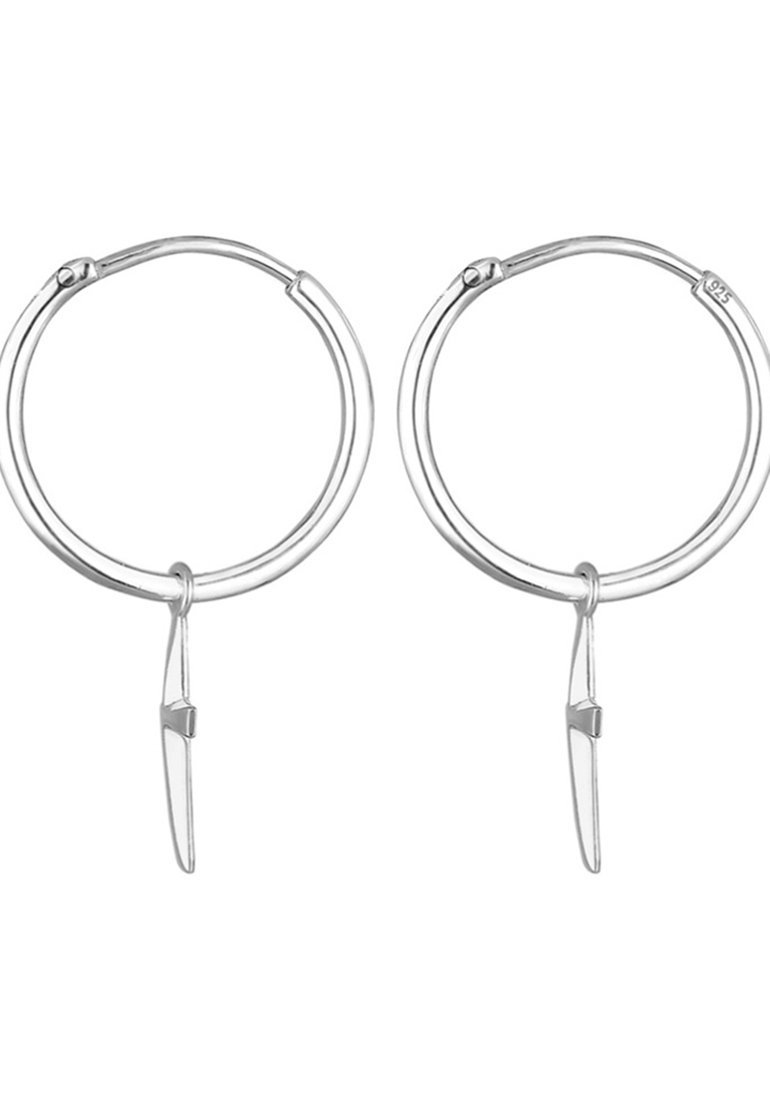 Elli Hoops Kreuz-Ohrringe - silberfarben