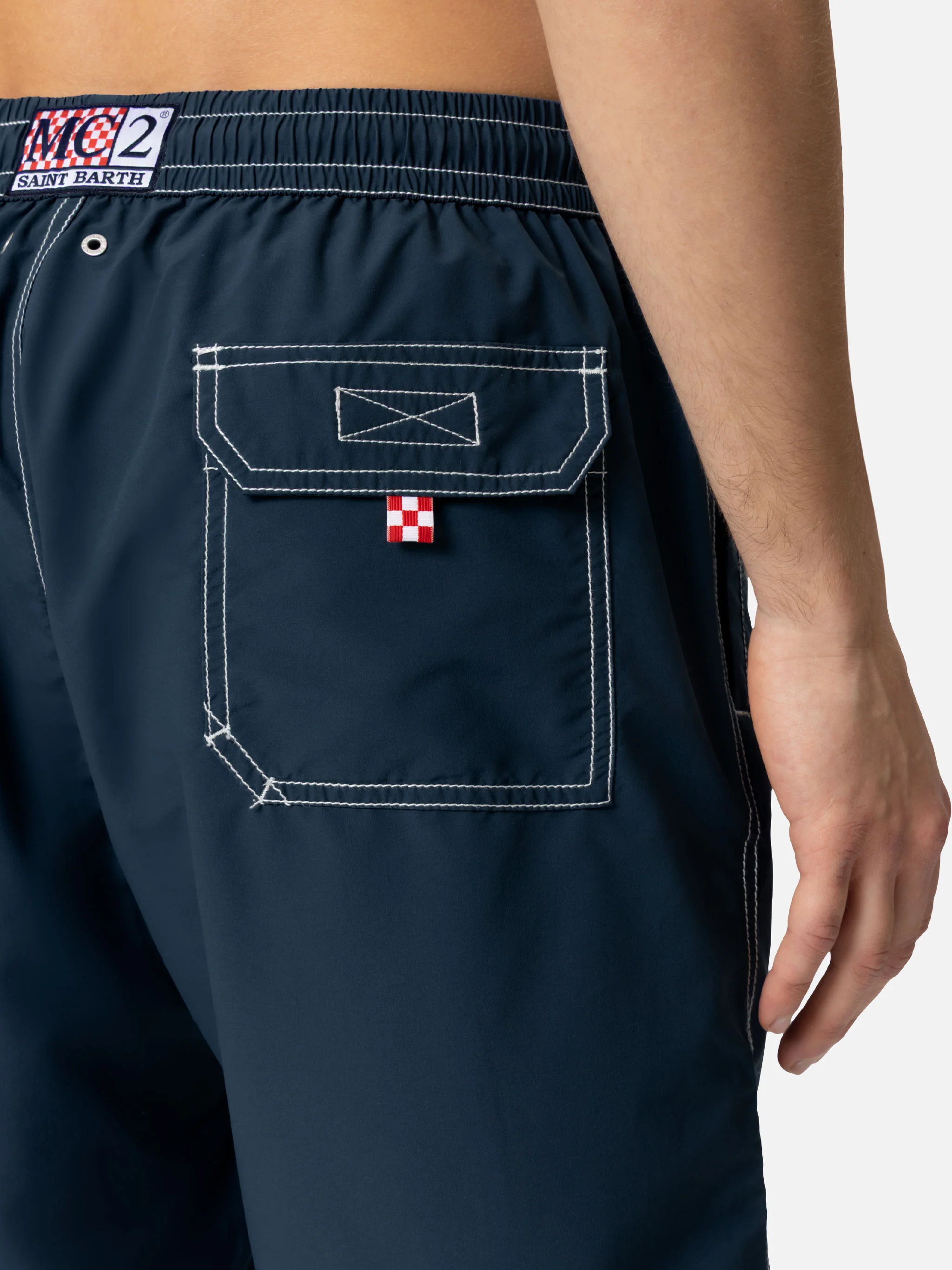 Patmos marineblauwe zwemkleding met lange mouwen