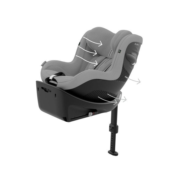 Cybex Sirona G Gold car seat - 61 to 105 cm - birth up to 19 kg - 3 months to 4 years - Stone grey (Plus)