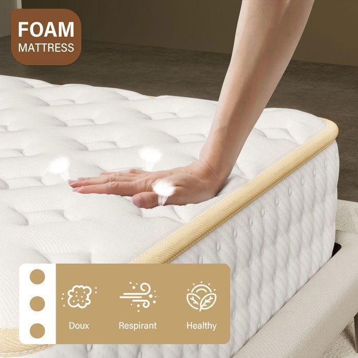Mattress - MOCOERL - MOCOERL - 140x190 cm - 18 cm thick - Double-sided memory foam