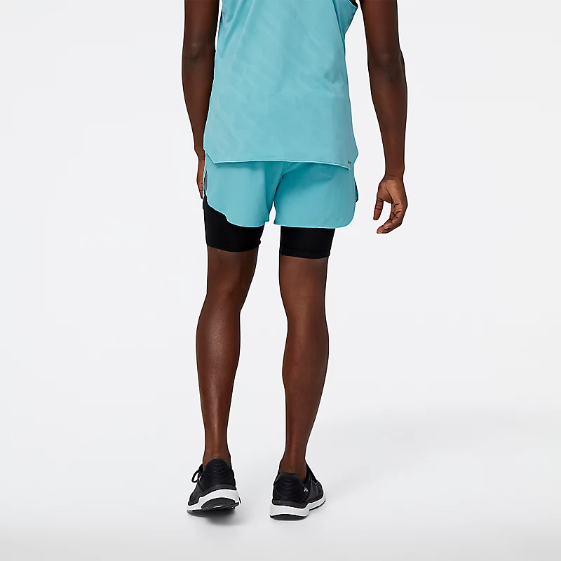 Shorts masculinos Q Speed 5 polegadas 2 em 1 - BURNOUT TELEFONE