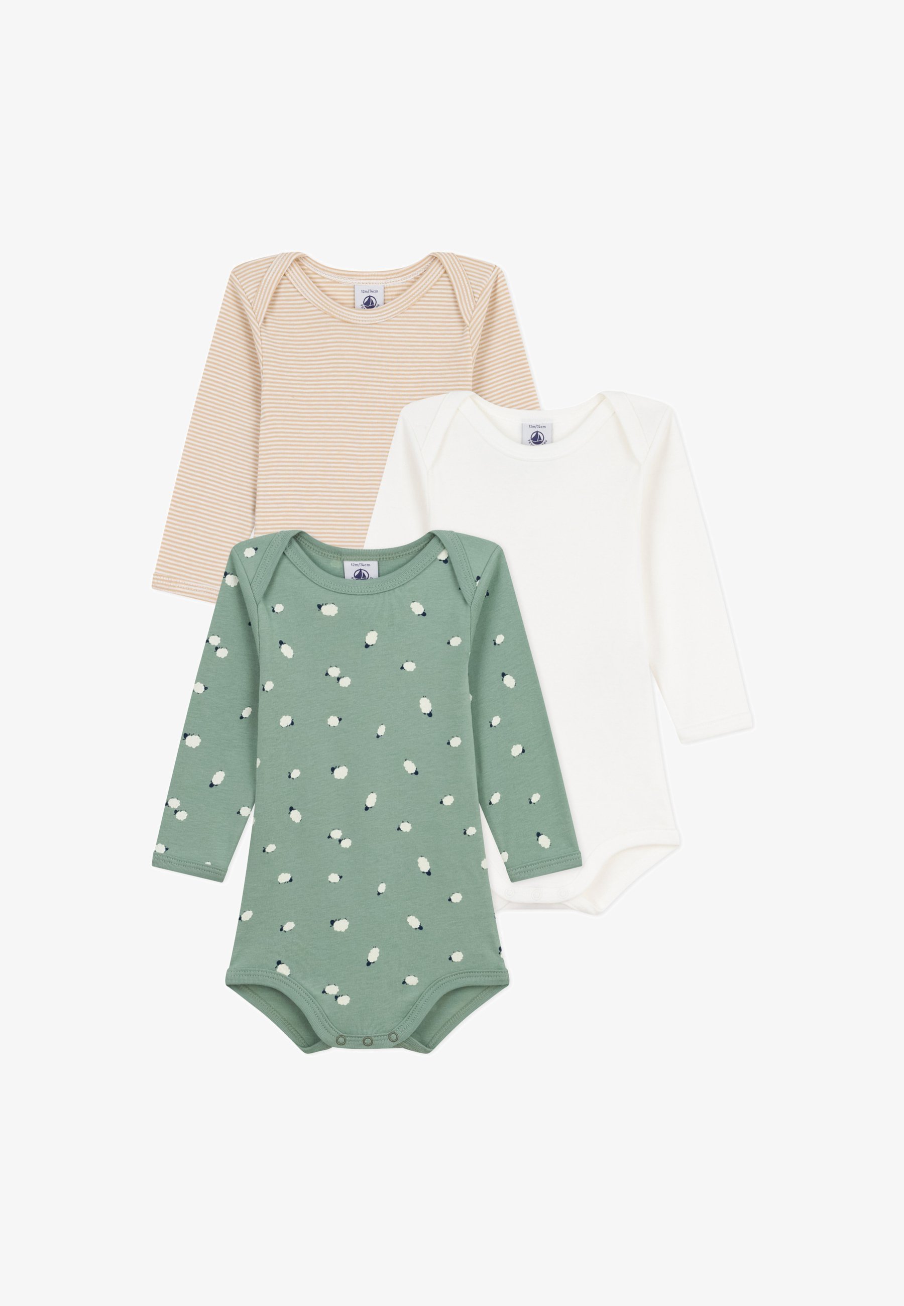 Petit Bateau 3 PACK UNISEX - Body - veelkleurig