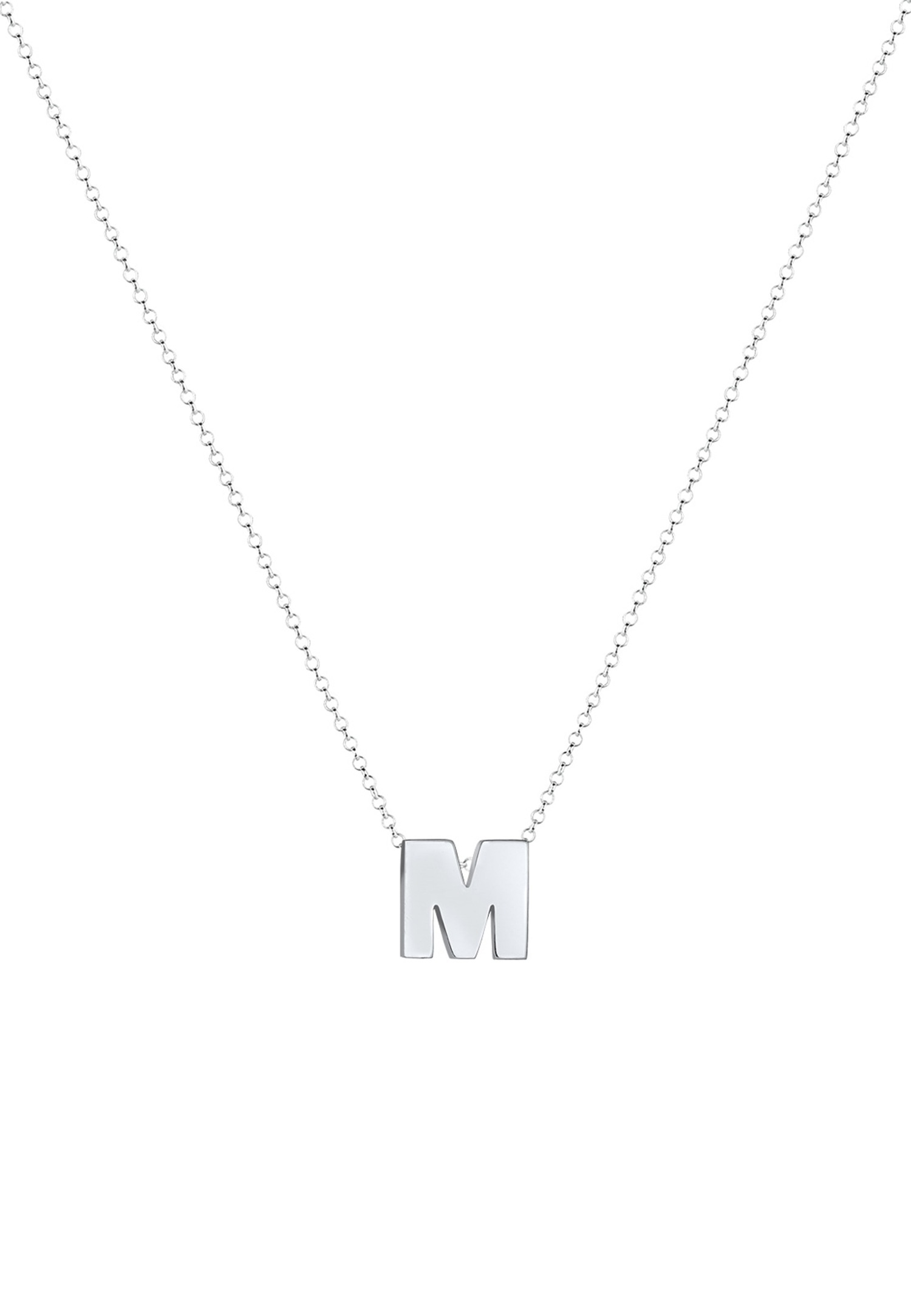 Elli Femme Pendentif Lettre M Initiale - (925/1000) Argent
