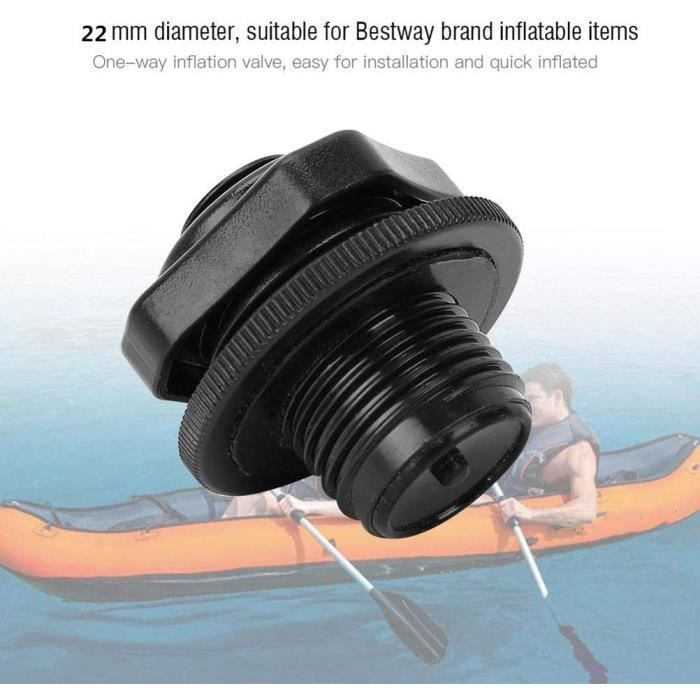 Set of 2 valve caps - With thread - 22 cm - Ideal for kayaks, inflatable boats, air mattresses, fishing boats,